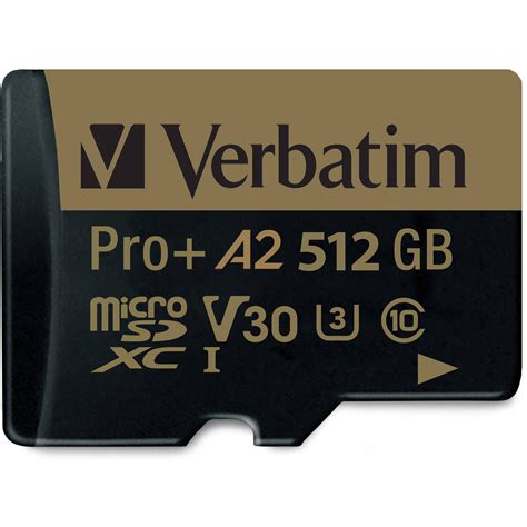 Verbatim 512gb Pro Plus 666x Uhs I Microsdxc Memory Card 70393