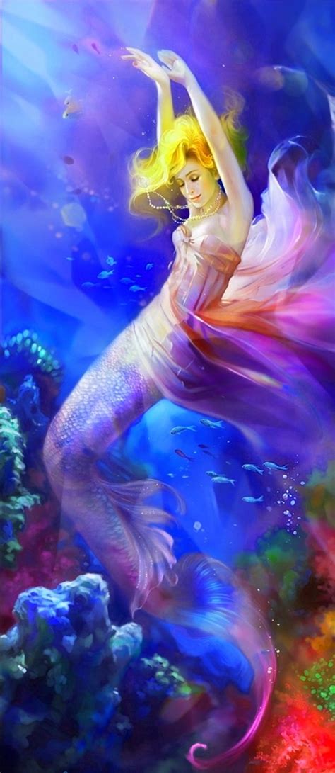 Rainbow Mermaid Mermaid Art Fantasy Mermaids Fantasy Mermaid