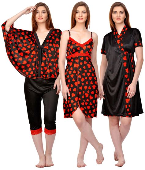 Buy Phalin Red Night Gown Online At Low Prices In India