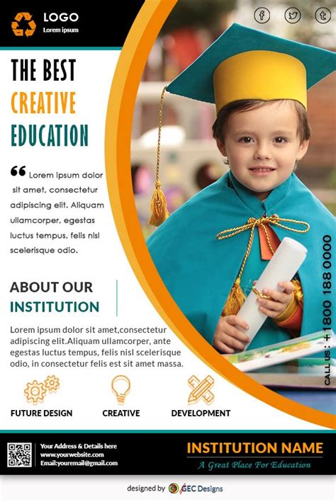 Kids School Admission Open Flyer Template Gec Designs School