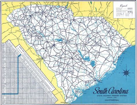 South Carolina Road Map Sc Road Map South Carolina Hi