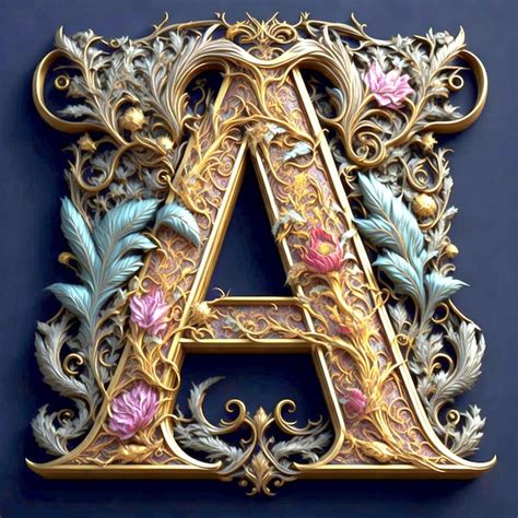 Premium Ai Image The Letter A As An Illuminated Letter Using Various