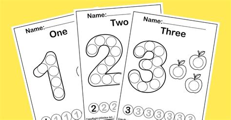 Number and dot cards printables. Free printable coloring pages for preschoolers ,learning ...
