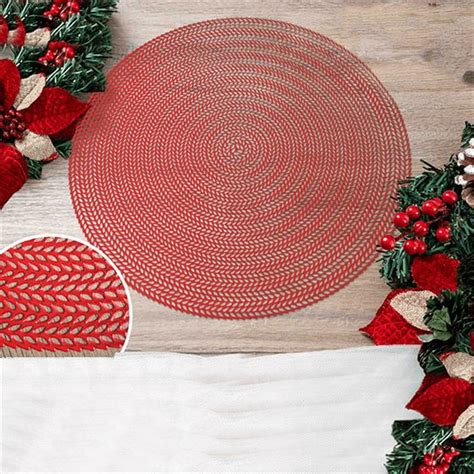 Set De Table Anti Tache Vinyle Goutte Ronde Rouge Franse Tafelkleden