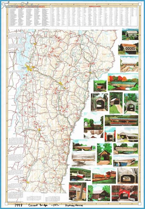 Vermont Map Tourist Attractions Travelsfinderscom