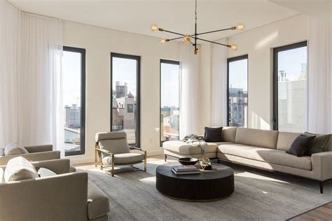 we love the minimalist aesthetic of our soho penthouse living room minimalist living room