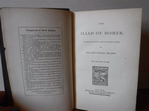 The Iliad Of Homer Translated Into English Blank Verse By William