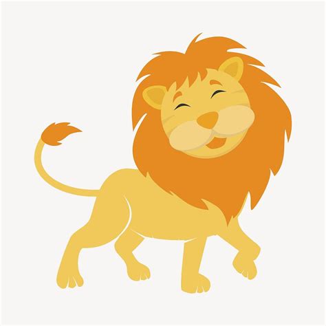 Cartoon Lion Clipart Cute Illustration Free Psd Rawpixel