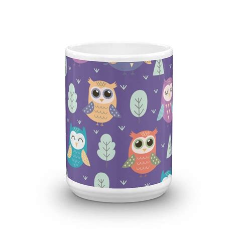Owl Coffee Mug Sleepy Owls Big Eyes Teacup Soup Mug Tea Cup Hot
