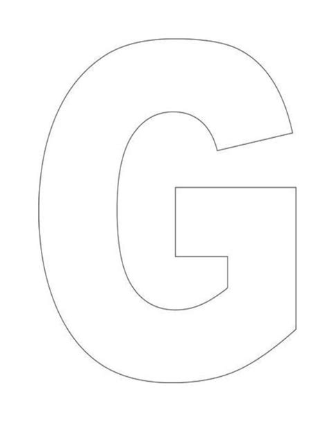 Printable Letter G Outline
