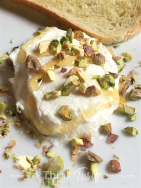 Whipped Goat Cheese With Pistachios And Honey Think Tasty