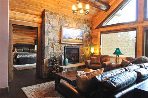 Rustic Log Cabin Rustic Living Room Denver By Mountain Log