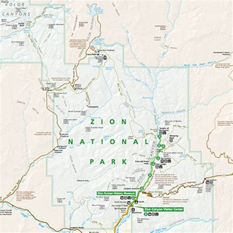 A Very Specific And Useful Map Of Zion National Park Showing Roads And