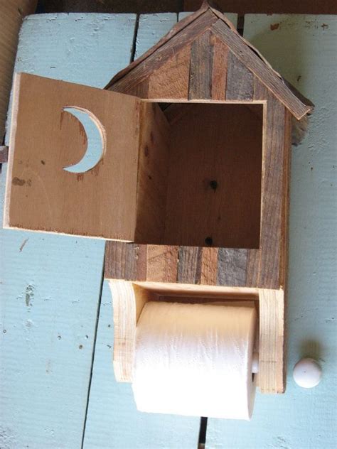 Combine the tower with other wooden décor items throughout the bathroom and the entire household. Outhouse toilet paper holder by kevintharp on Etsy ...