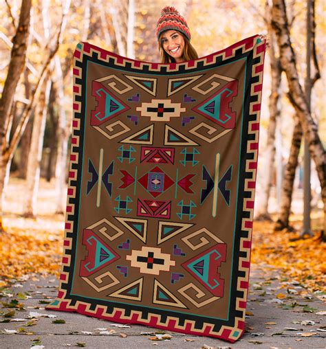 Brown Southwest Native American Blanket Proudthunderbird