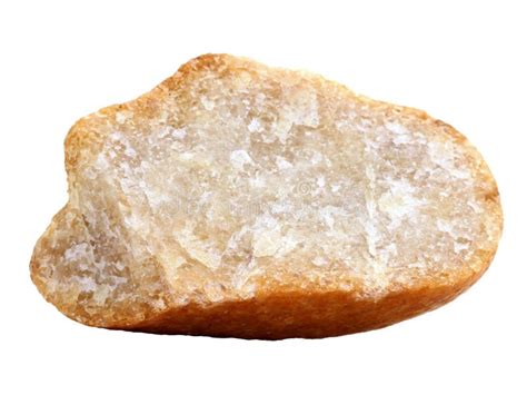 Natural Sample Of Crystalline Quartzite Rock On White Background Stock