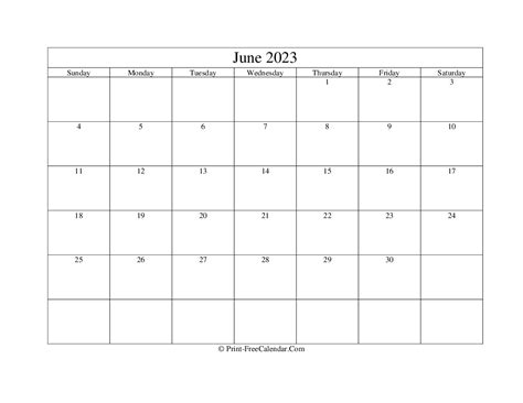 June 2023 Editable Calendar With Holidays