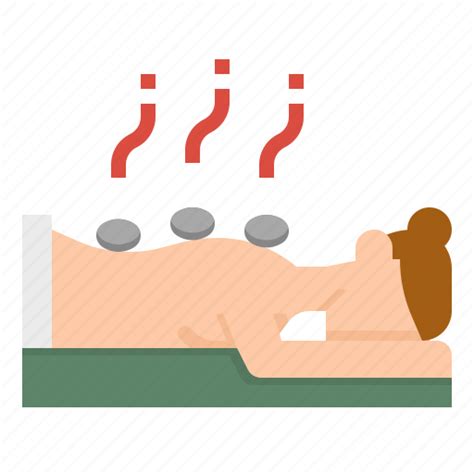 hot massages relaxing spa stones icon