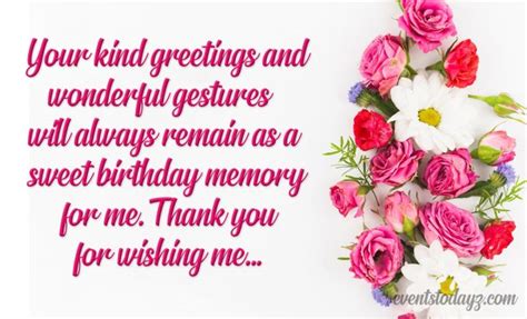 Birthday Wishes Reply Thank You For Birthday Wishes