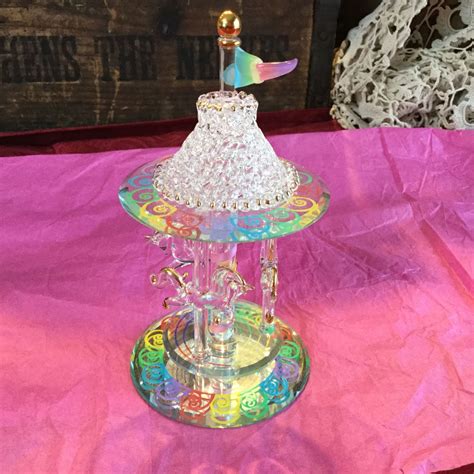 Glass Baron Dazzling Glass Carousel Individually Hand Crafted By Sunshinevintagegoods On Etsy
