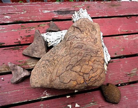 Native American Carved Effigy Incised Artwork On Stone Prehistory