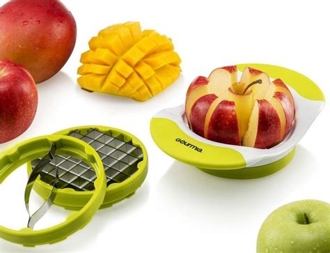 Gourmia Gcu9250 3 In 1 Handle Push Cutter Mango Apple Slicer And Corer