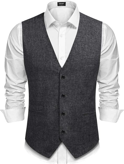 Coofandy Men S Casual Business Vests Lightweight Waistcoat Slim Fit