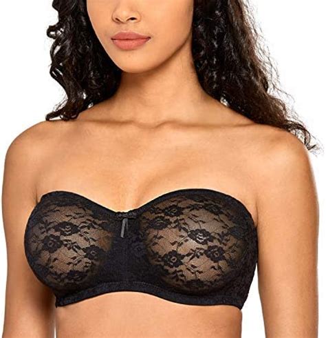 Dobreva Womens No Padding See Through Underwire Multiway Strapless