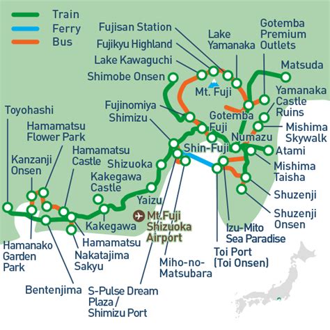 There are four 5th stations which are halfway up the. Mt. Fuji-Shizuoka Area Tourist Pass Mini Buy Now - Japan Rail Pass