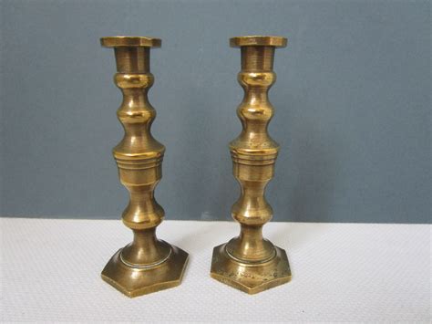 Antique Brass Candlesticks Small Brass Candle Stick Holders Candle