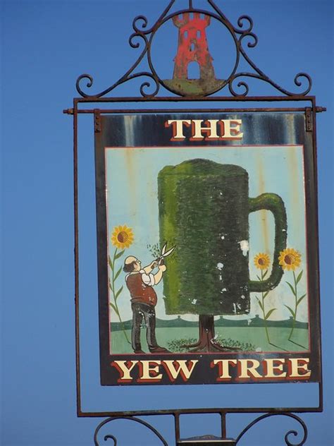 Sign For The Yew Tree © Maigheach Gheal Cc By Sa20 Geograph