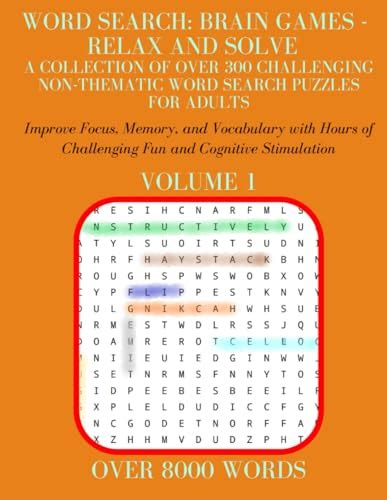 Word Search Brain Games Relax And Solve A Collection Of Over 300