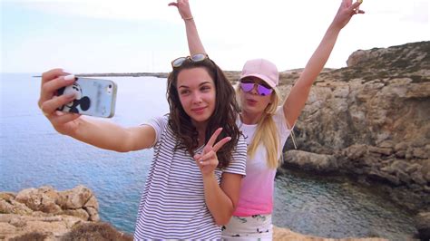 Girls Taking Selfie Photo At Cyprus Beach Stock Footage Sbv 324577980