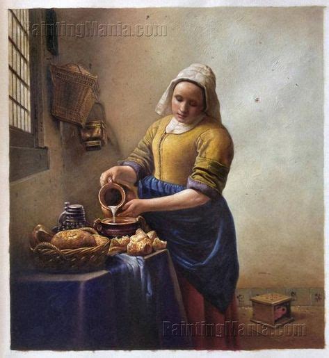 The Milkmaid Johannes Vermeer Hand Painted Oil Painting Reproduction