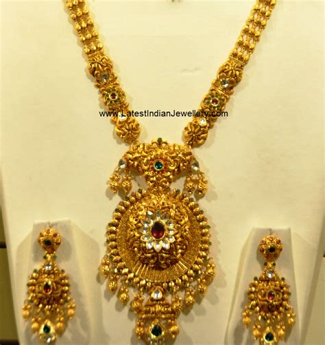 These can also been worn with the extra diamond extenders. Malabar Gold Antique Long Haram - Latest Indian Jewellery ...
