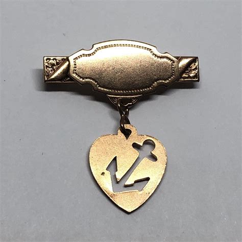 Us Navy Sweetheart Pin Navy Wife Pin Genuine Vintage Wwii Etsy Navy