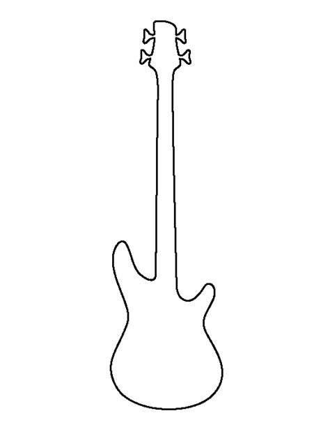 Are you looking for free electric guitar templates? Printable Bass Guitar Template