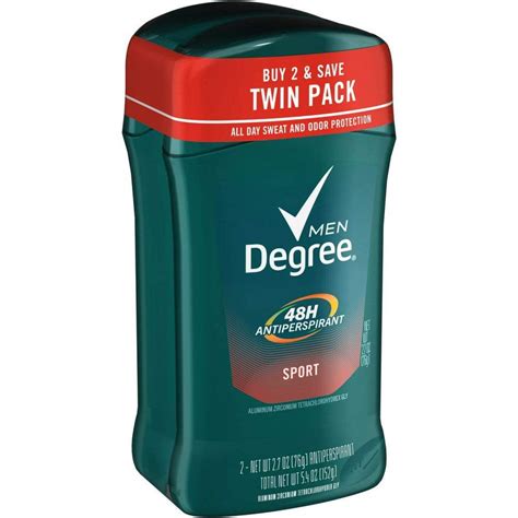 Degree Men Invisible Solid Deodorant Sport Twin Pack 27 Ounce