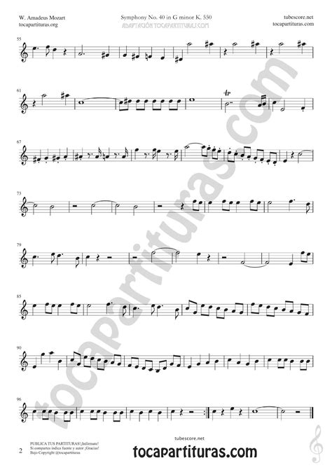 Tubescore Symphony Nº 40 In G Minor K550 By Mozart Sheet Music