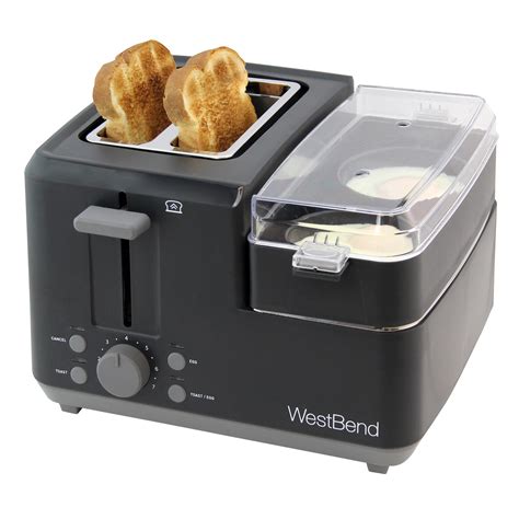 West Bend 2 Slice Breakfast Station Egg And Muffin Toaster