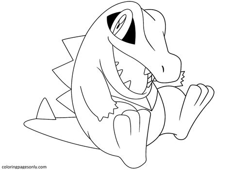 Totodile Coloring Pages Free Printable Coloring Pages