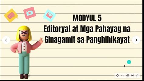 Editoryal Mga Pahayag Na Ginagamit Sa Panghihikayat Filipino 7