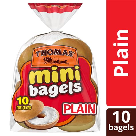 Thomas Plain Mini Pre Sliced Bagels 10 Count