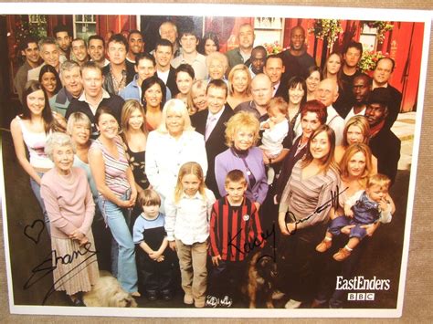 Eastenders Old Cast Photograph Printed Signed Plus Alfie And Little Mo