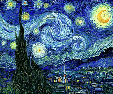 Van Gogh Glow In The Dark Starry Night Vibrant And Painterly Painting By Lori Grimmett