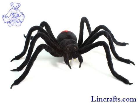 Soft Toy Black Widow Spider By Hansa 40cm 5342 Lincrafts