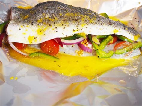 Quick And Simple Recipe Of Oven Baked Sea Bass With White Wine Recipe Easy Meals Recipes