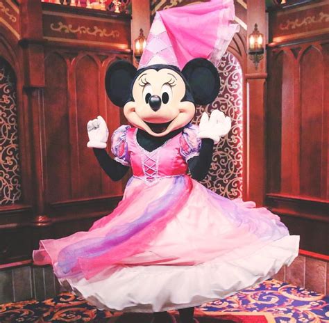 Princess Minnie Mouse Striking A Sweet Pose After A Good Spin Around