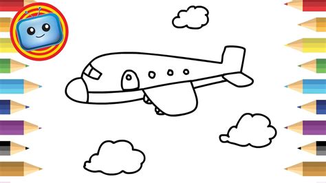 Learn draw traditional & digital. How to draw an airplane | Simple drawing game for kids ...