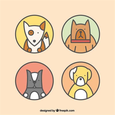 Free Vector Dog Icons